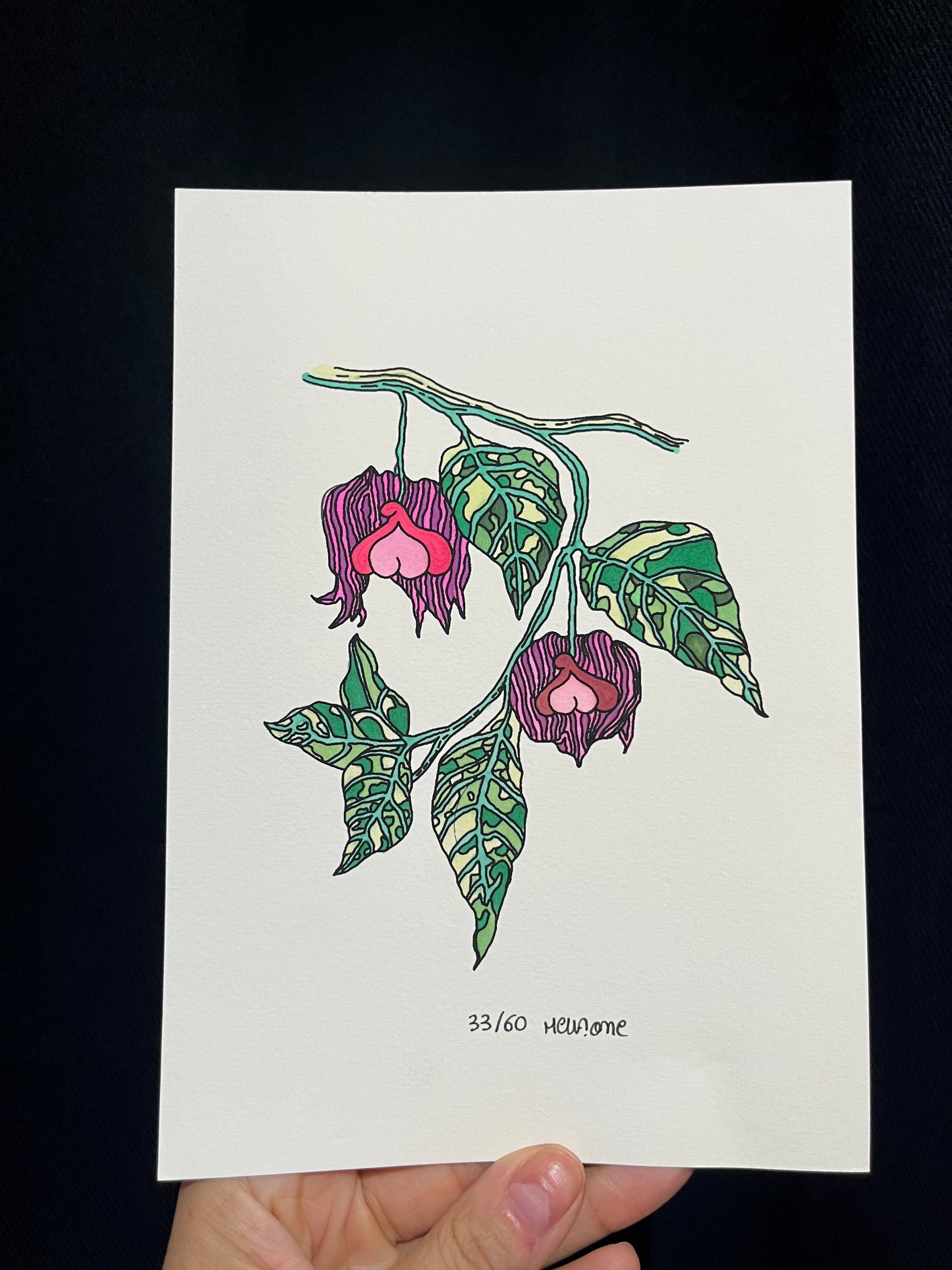 Print réhaussé "Les Fruits du plaisir"